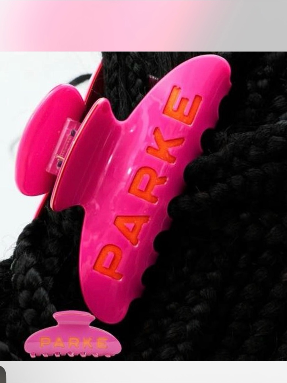 PARKE Dunkin Pink Hair Claw Clip